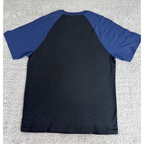 True Religion Mens Raglan Original Tee Size M Navy/Black Buddha Graphic Guitar - Picture 3 of 8